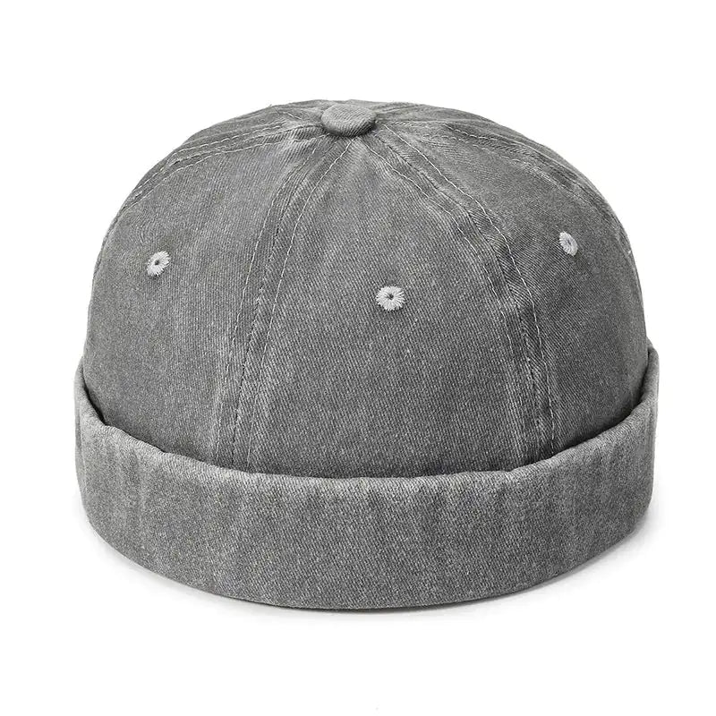 Silver Washed Docker Hat Front