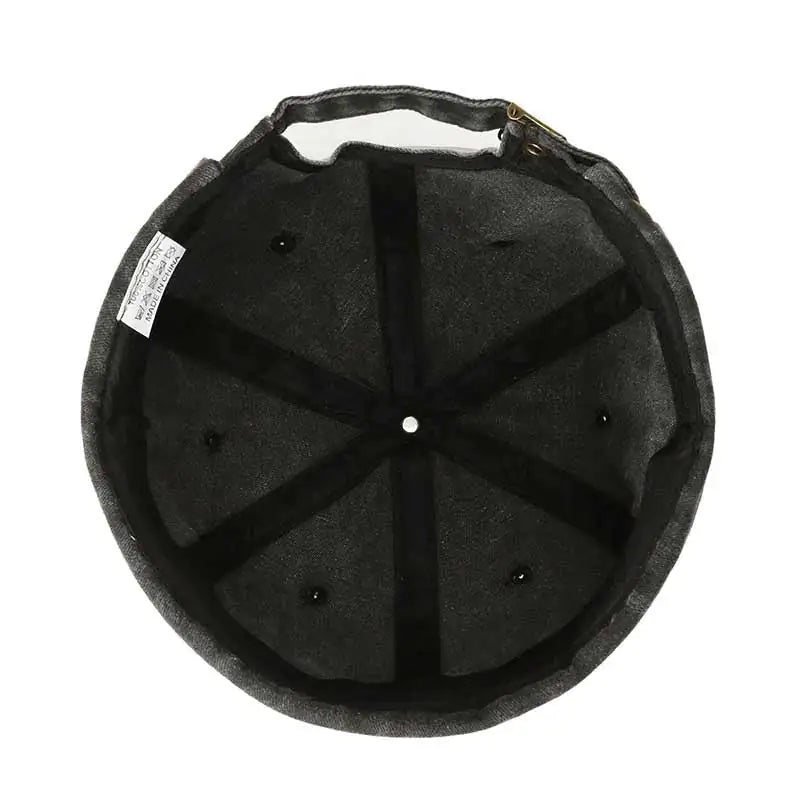 Black Washed Docker Hat Bottom