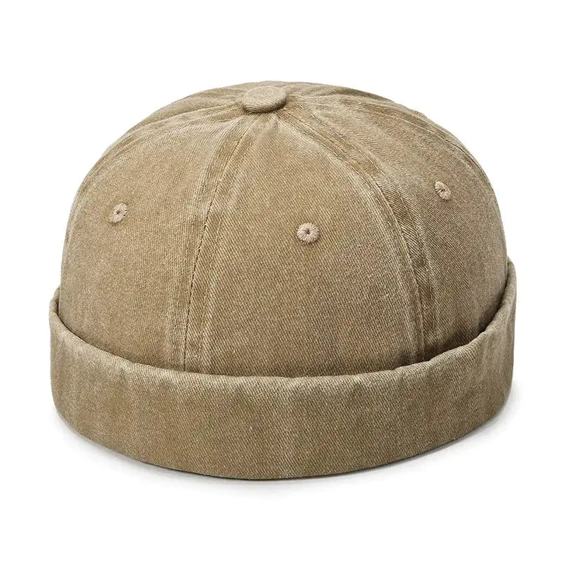 Sand Washed Docker Hat Front