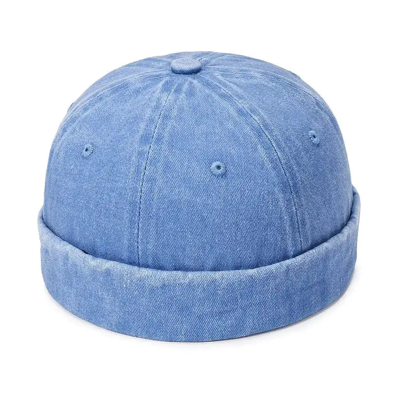 Blue Washed Docker Hat Front