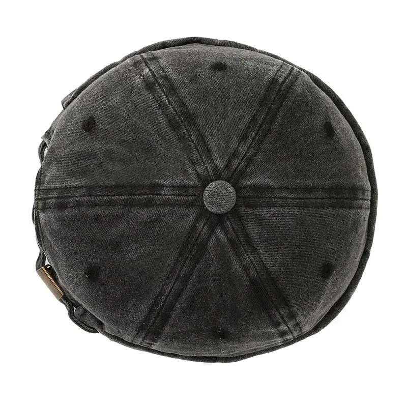Black Washed Docker Hat Top